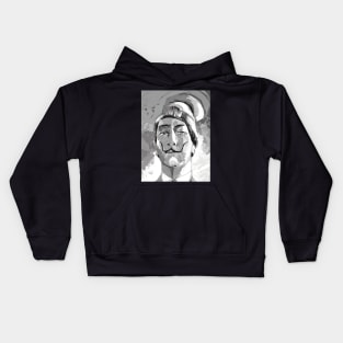 Black and white Salvador Dali Kids Hoodie